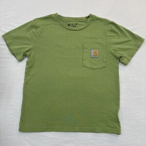 Carhartt Kids Short Sleeve Pocket T Shirt Green Size Small 8-10